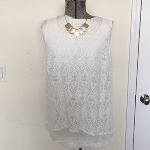 Women’s Lace Sleeveless Blouse, size XL